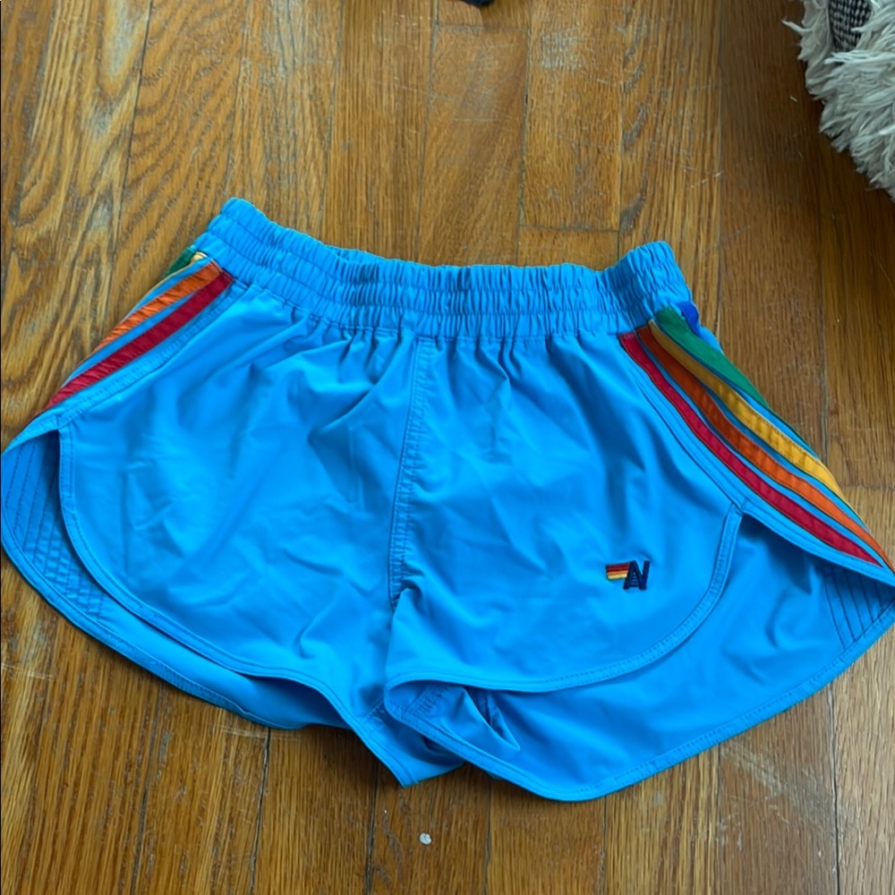 NWOT Aviator Nation Women's Blue Athletic Shorts